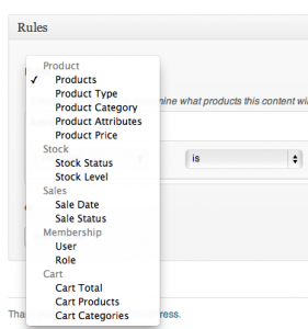 Conditional Content Rules